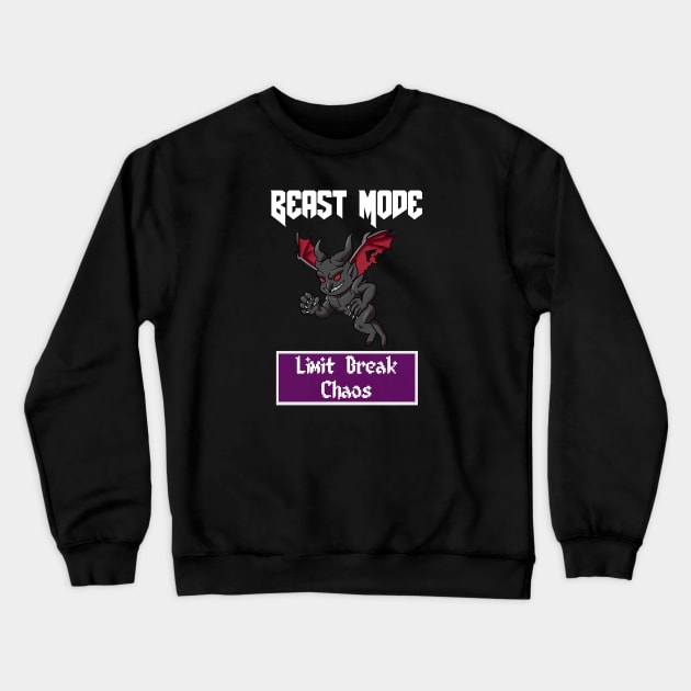 Beast Mode Vincent Valentine Limit Break Chaos Crewneck Sweatshirt by Gamers Utopia